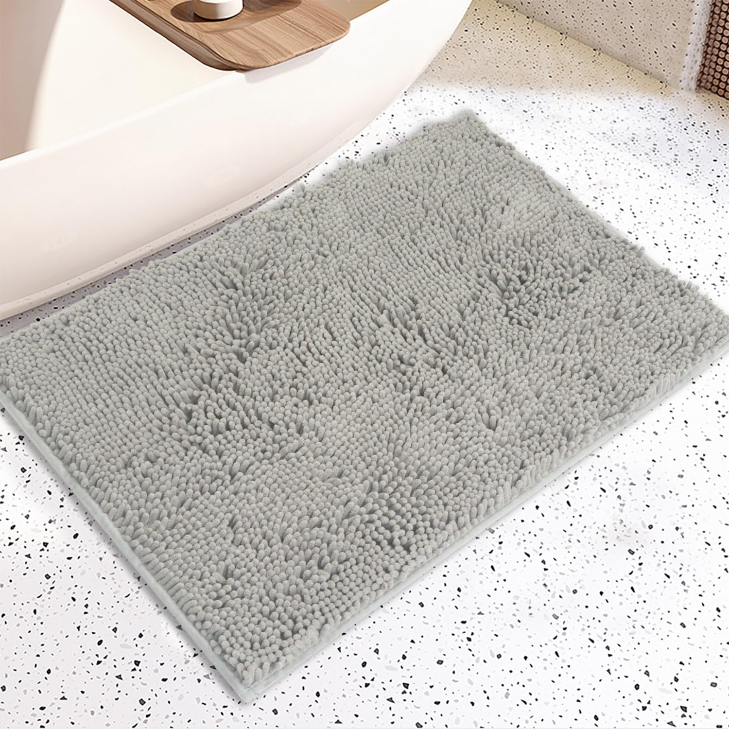 Yinzam Fluffy Dual Anti Slip Bath Rugs 20x32, Home Essentials Thick