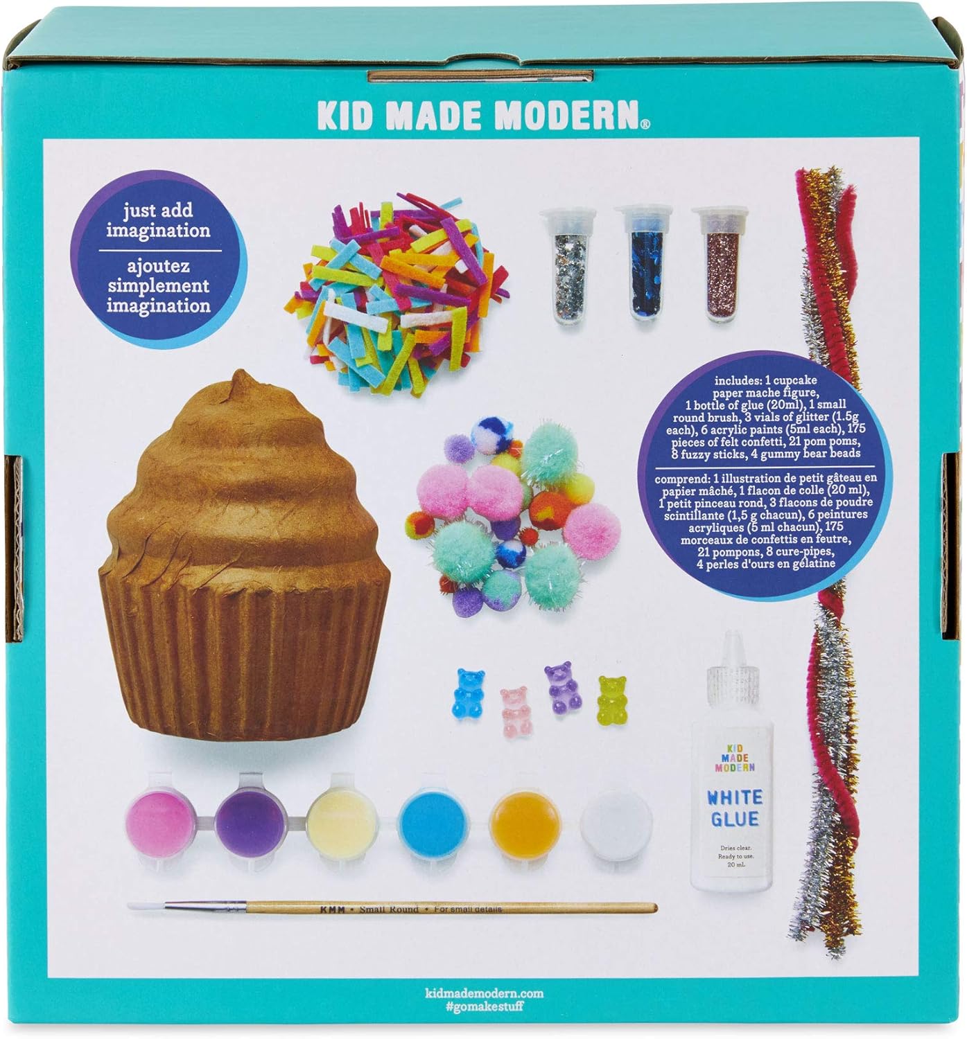 Painting Kits for Kids - Kid Made Modern Paint Your Own Paper Mache Cupcake Craft Kit