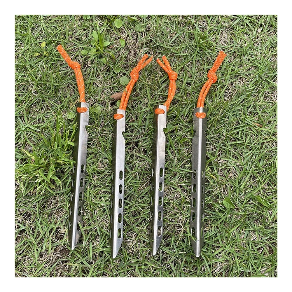 Zeltnägel 6/10 Stück Titan Zeltheringe V-Form Titan Spike Winddicht Outdoor Camping Titan Zeltnagel Zubehör Zelthering Campingausrüstung (Color : 10pcs)