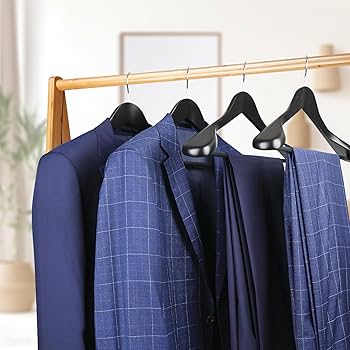 Coat Hanger 8-Pack, MEQUTION Wood Hangers Trouser Hangers