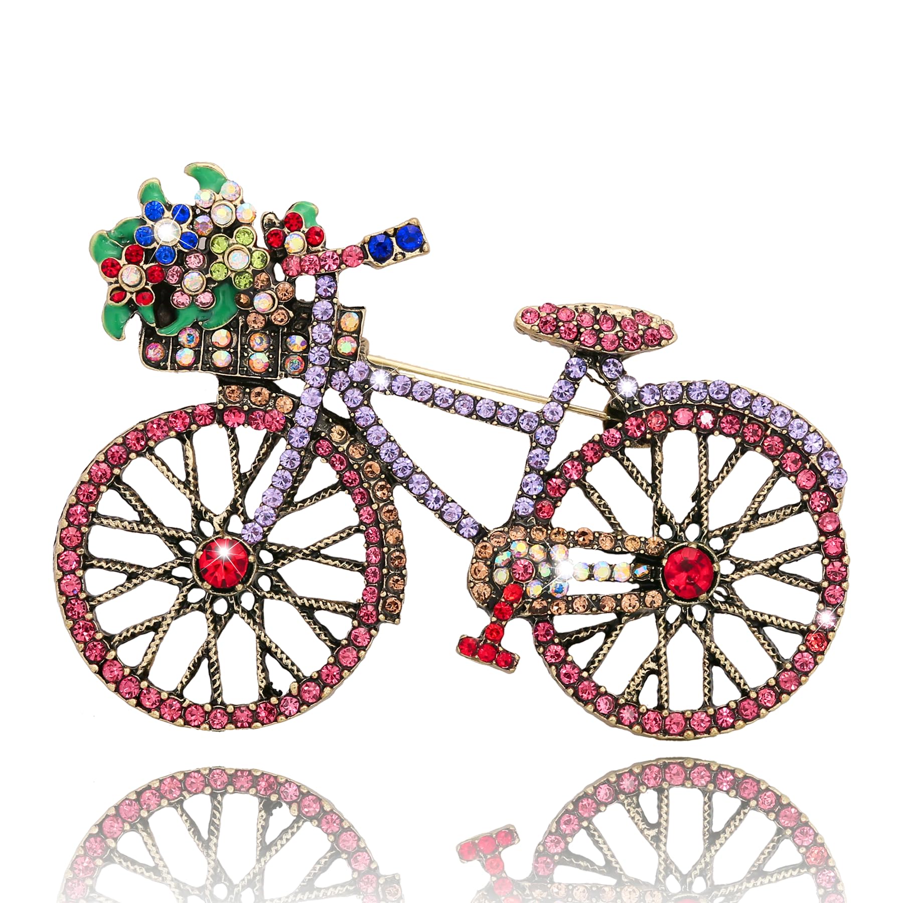 Vancy UtopiaInsect Rhinestone Shape Brooch Pins for Women Girls Gift