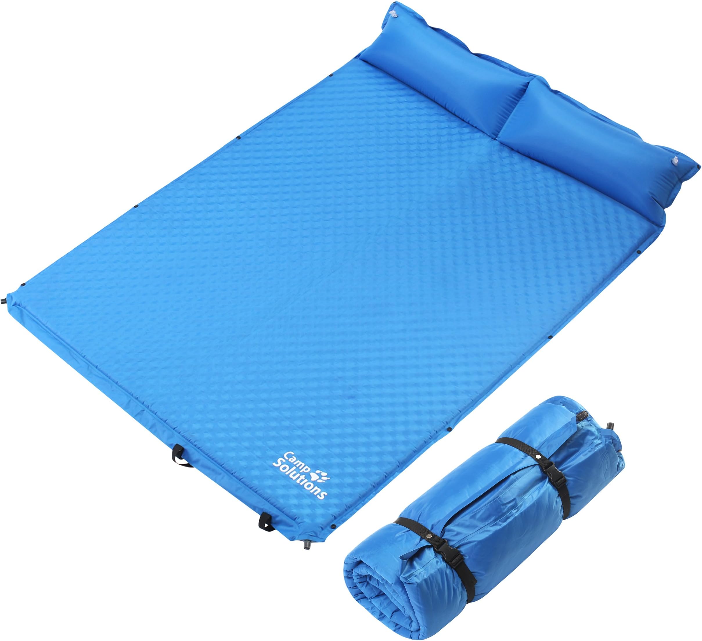 CampLand Camp Solutions Double Self-Inflating Air Sleeping Pad for Outdoor Camping