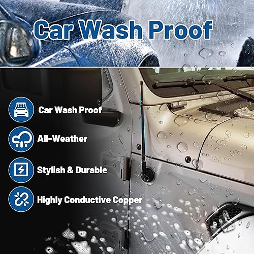 Miniatura 4 de Anina Mástil de antena de 13 pulgadas para Nissan Frontier (1998-2021) Titan (2004-2022) Antena aérea para recepción de señal de radio FMAM a prueba