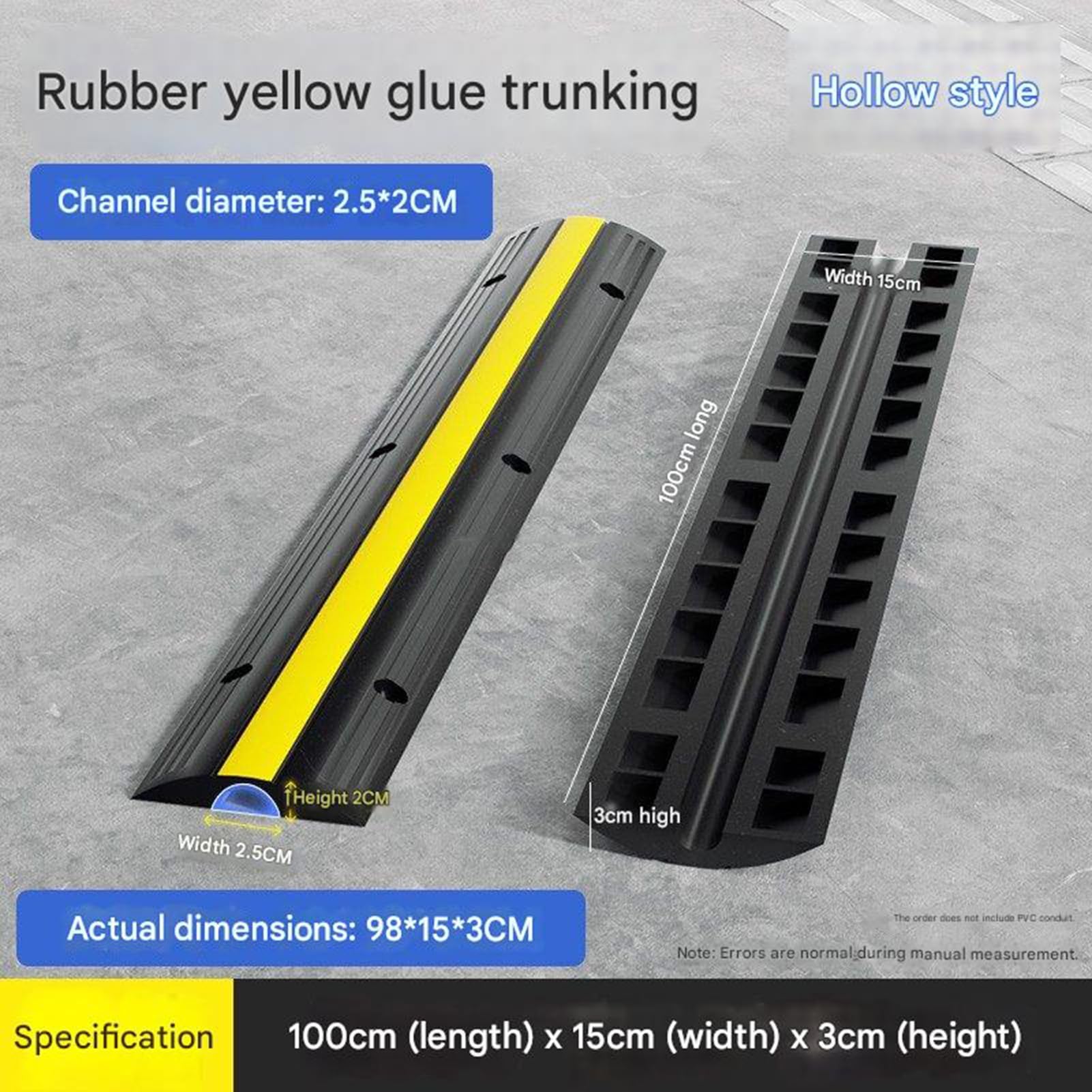 Cubierta de cable resistente, rampa protectora de cable de suelo para zonas de alto tráfico, uso en interiores y exteriores, diseño duradero