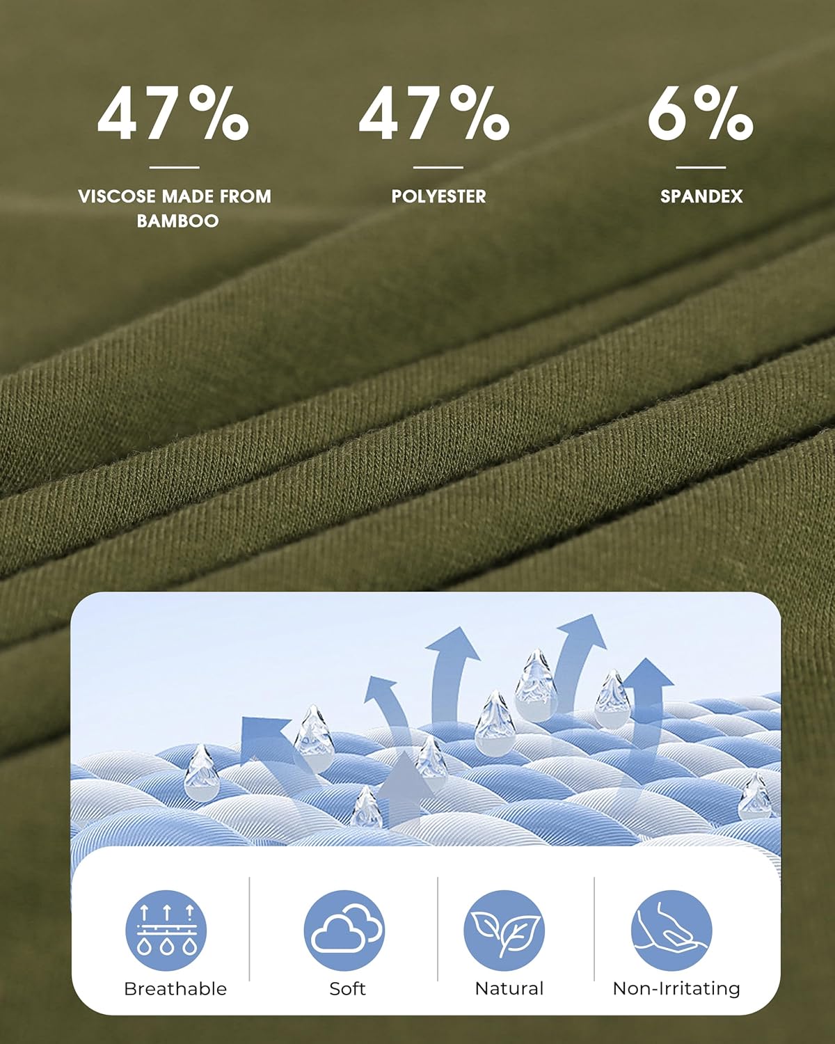 BAMBOO COOL Women's T Shirts Classic Short Sleeve Fit Tops for Women Casual Fitted Tees - Image 4