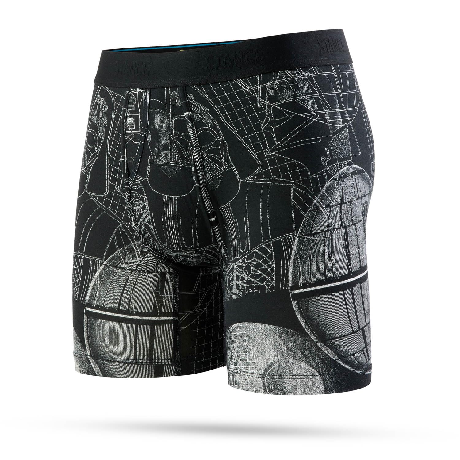 Stance Men's May The 4Th - Black May The 4Th Boxer Biref- Butterblend - Mid Support (Black, Large)