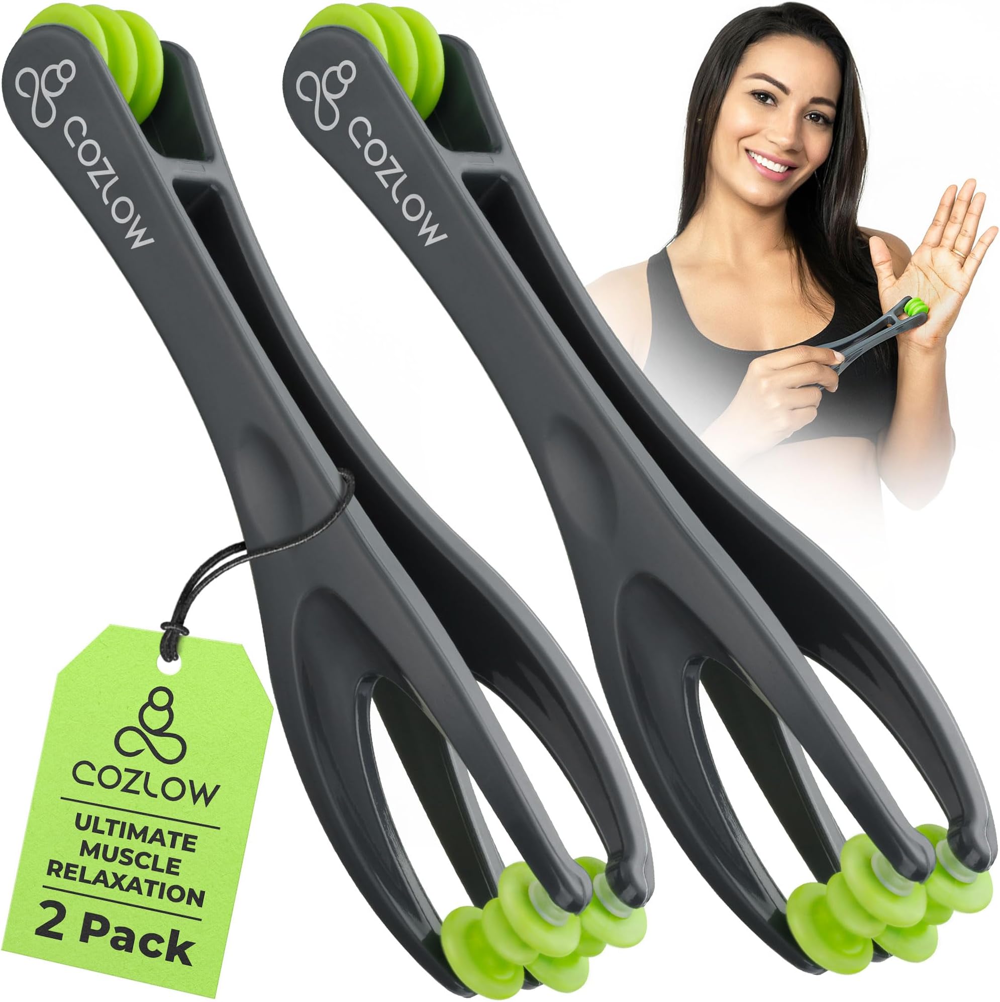 Finger Massager for Deep Tissue Comfort - Dual-Sided Therapy Tool for Arthritis, Carpal Tunnel, Stress & Pain Relief - Massage Roller for Hands, Palm & Wrist by Cozlow