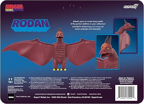 Miniatura 4 de Super7 Shogun Toho Rodan - Figura de acción Toho de 3.75 pulgadas, coleccionables de películas clásicas y juguetes retro