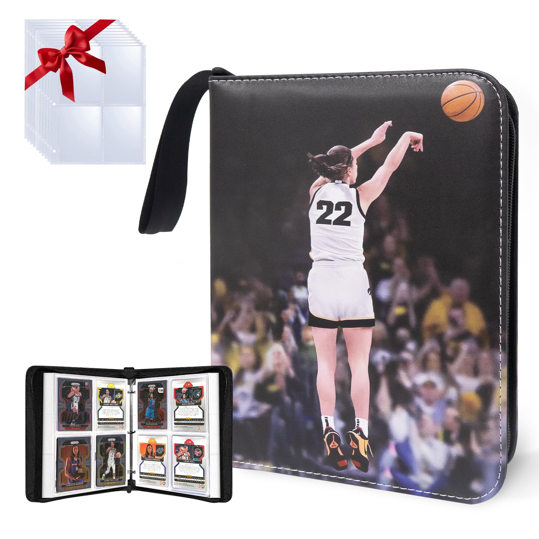 Amazon.com: Basketball Trading Card Binder,4 Pocket with 50 Sleeves up to  400 Cards Basketball Binder,Portable Waterproof Storage Book with Sleeves  for Basketball Cards Collection : Office Products