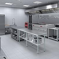 Vista 83 de Mesa de trabajo de acero inoxidable, mesa de metal