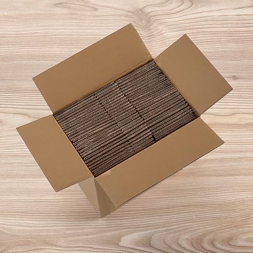 Miniatura 23 de CRUGLA Cajas de envío de 9 x 6 x 4 para pequeñas empresas, caja de embalaje de cartón corrugado, 25 paquetes Marrón,Blanco