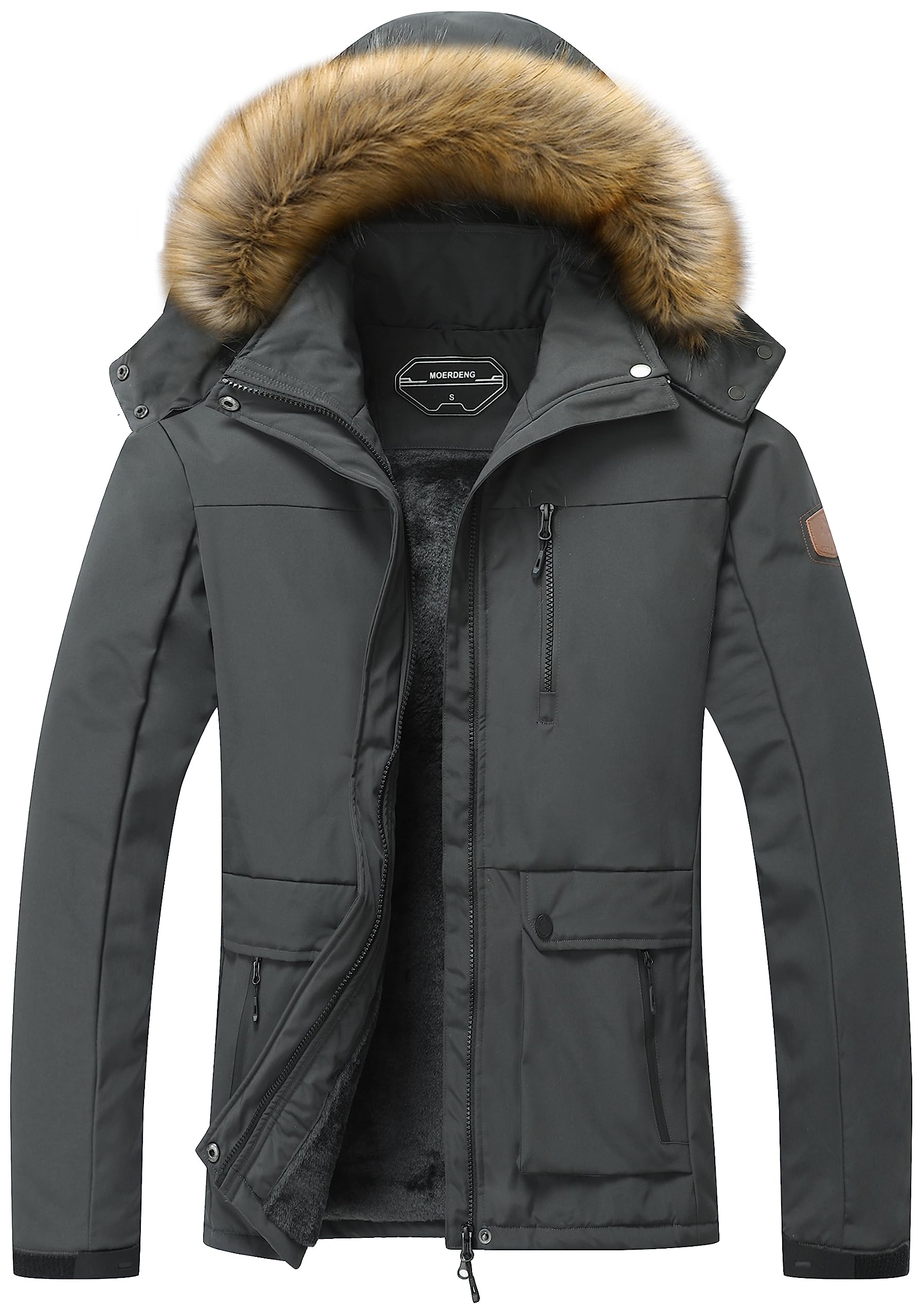 MOERDENG Women's Waterproof Ski Jacket Winter Warm Hooded Snow Coat