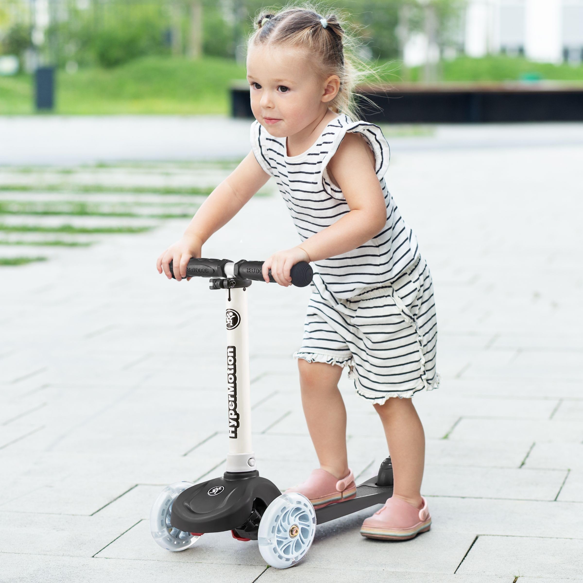 HyperMotion Kinder Dreirad Scooter 3-8 Jahre, TRINGO Balance-Scooter, Rutschfester Podest, Verstellbarer Scooter für Mädchen, Jungen 3+, Max. Belastung 50 kg