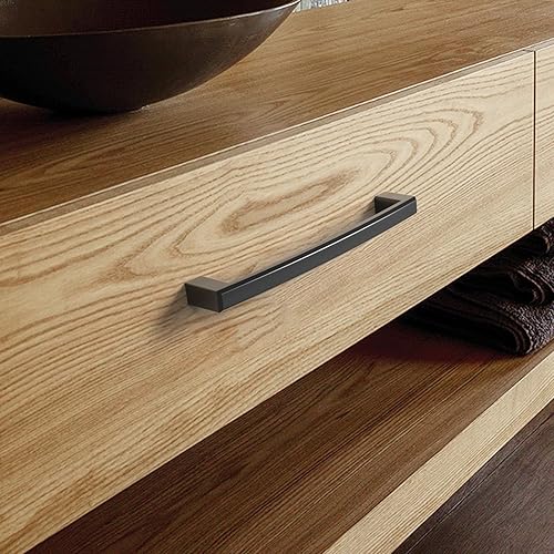 Miniatura 2 de Asidrama Paquete de 10 manijas de gabinete de cocina color negro mate de 6.3 pulgadas (6.299 in), tiradores de gabinete, accesorios de gabinete de