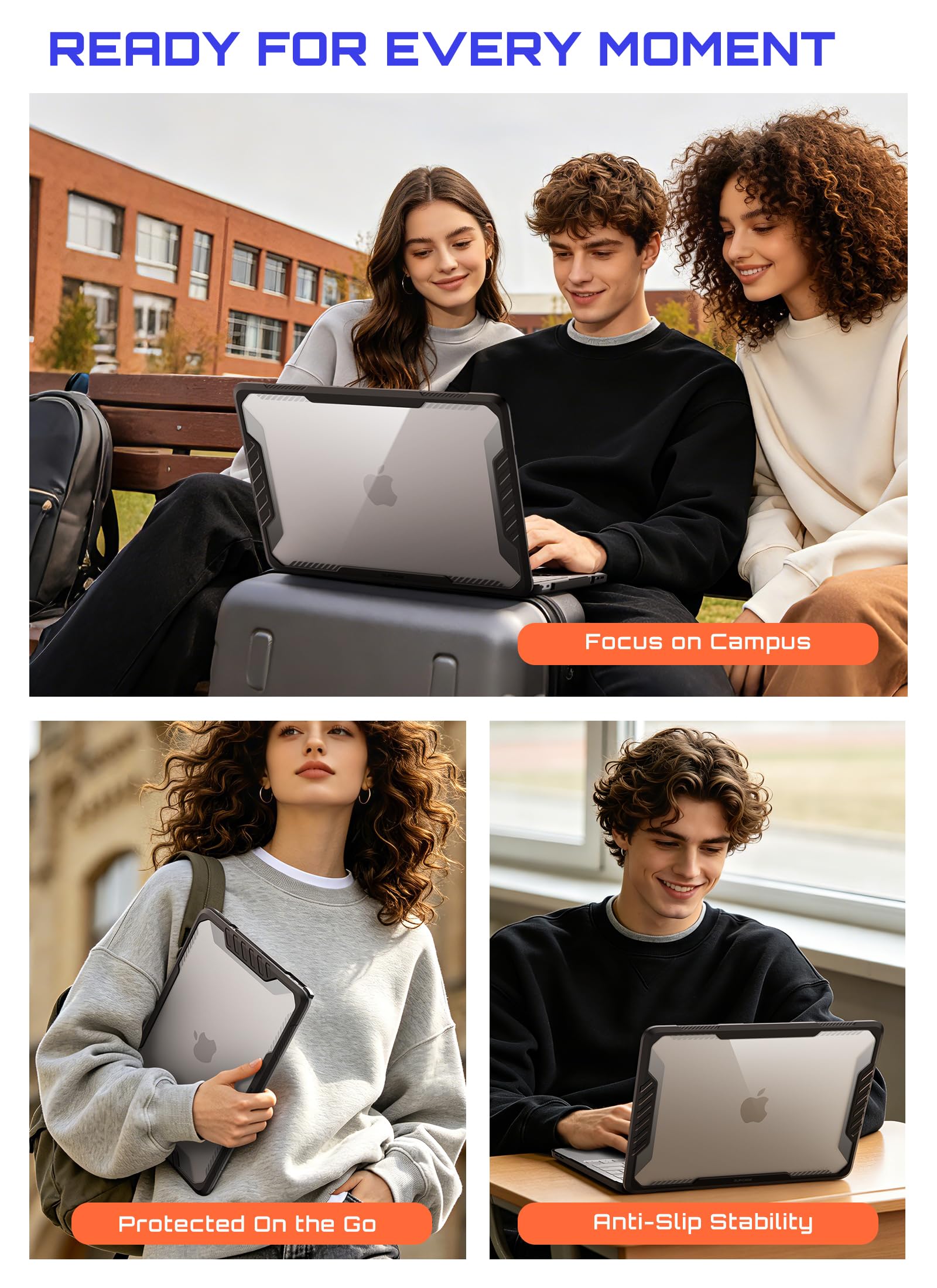 SUPCASE Etui na MacBooka Neo 2026 13,0 cala (jednorożec Beetle) wytrzymały pokrowiec na MacBook Neo 2026 13" - czarny