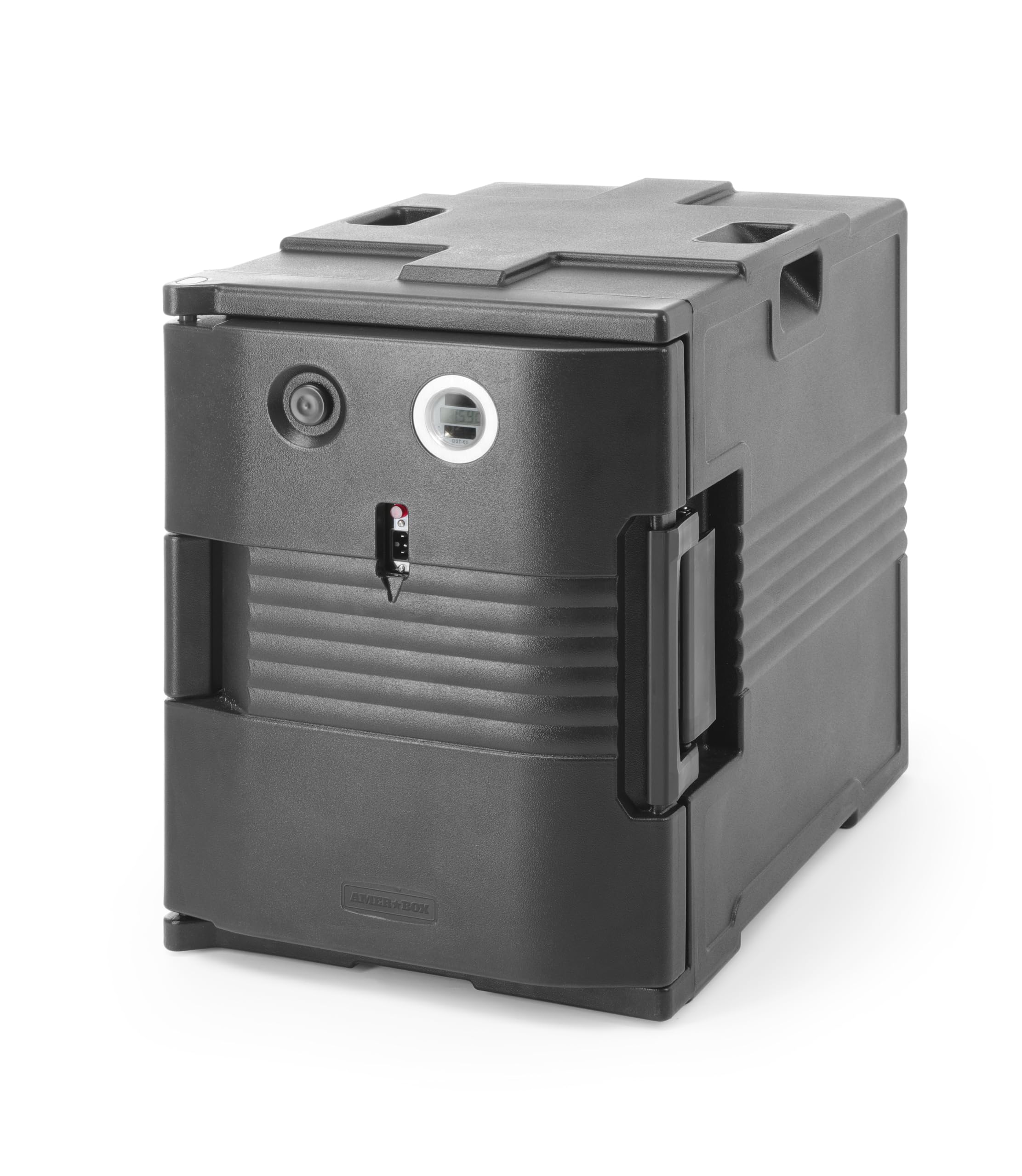 HENDI Thermobox, AmerBox, elektrisch, mit Heizfunktion, für 12x GN1/1 Behälter, Temperaturbereich: bis 68°C, Stapelbar, Transportbox, Isolierbox, Warmhaltebox, 230V/200W, 477x680x(H)620mm, HDPE