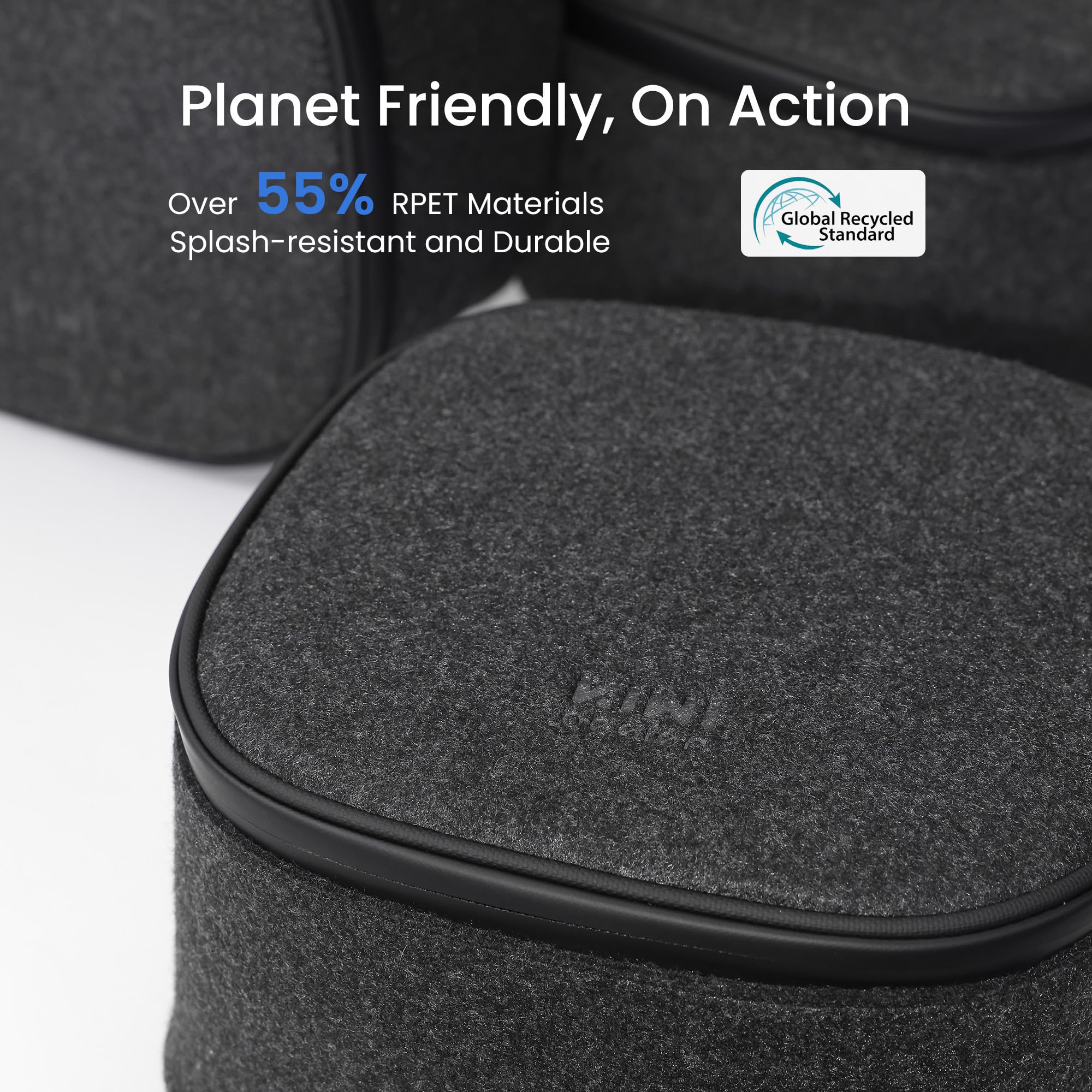 KIWI design P4 Dwuczęściowy przenośny futerał kompatybilny z akcesoriami do kontrolerów Meta Quest 3S/3/2/Vision Pro i kontrolerów dotykowych, mini futerał podróżny