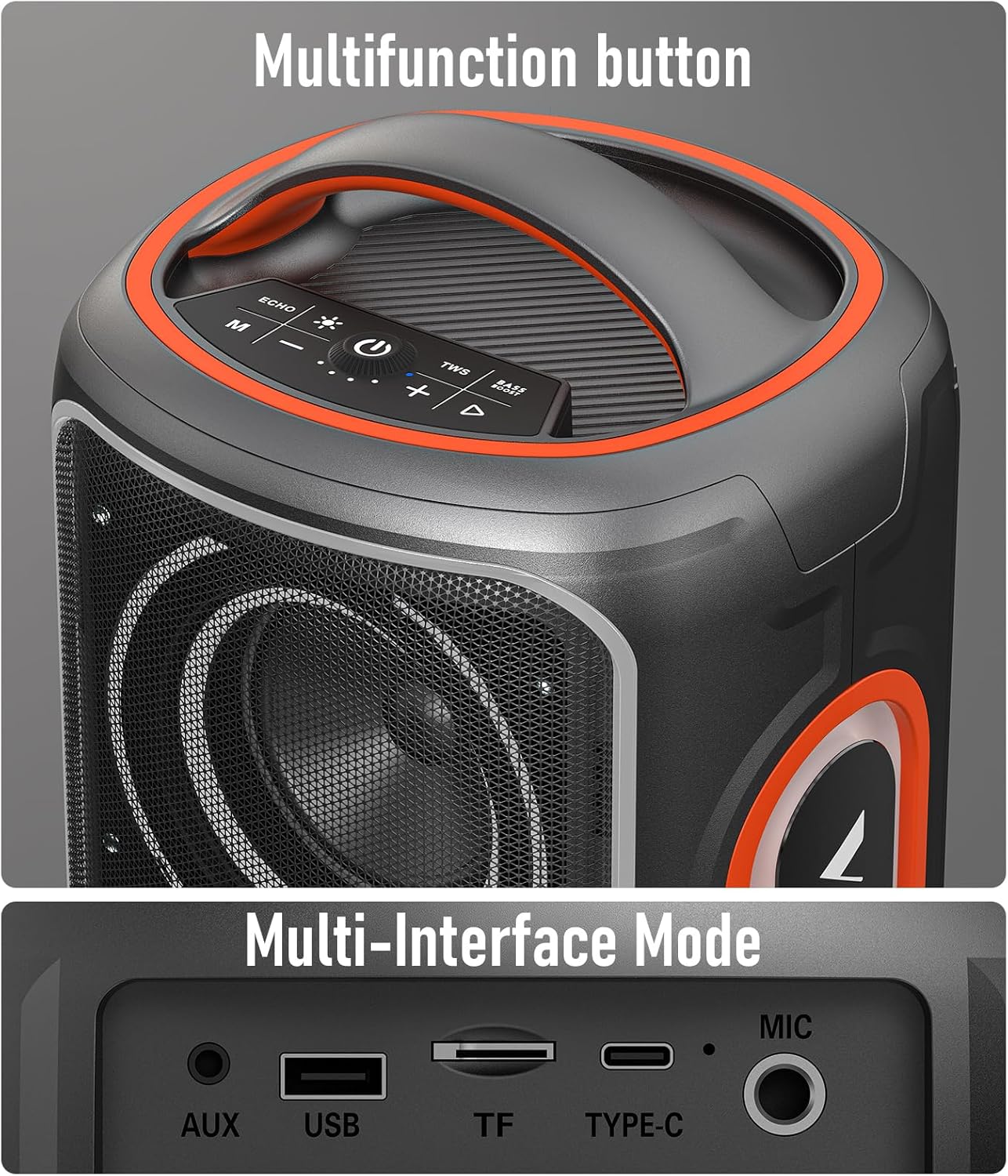 Portable Bluetooth Speaker, 240W Peak Powerful Loud Sound Party Speakers Bluetooth Wireless, Bass Boost/24H Playtime/Fast Charge/RGB Lights/TWS/ IP65 Waterproof Outdoor Speaker for Party, Beach - Image 8