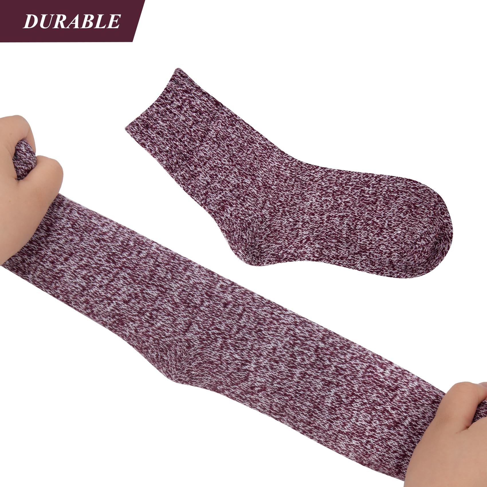 Chalier Finery 5 Paia Calze Invernali di Lana da Donna, Calzini Termiche Spesse da Donna, Calze Caldo Cotone Donna, Regalo di Natale per il Compleanno da Donna