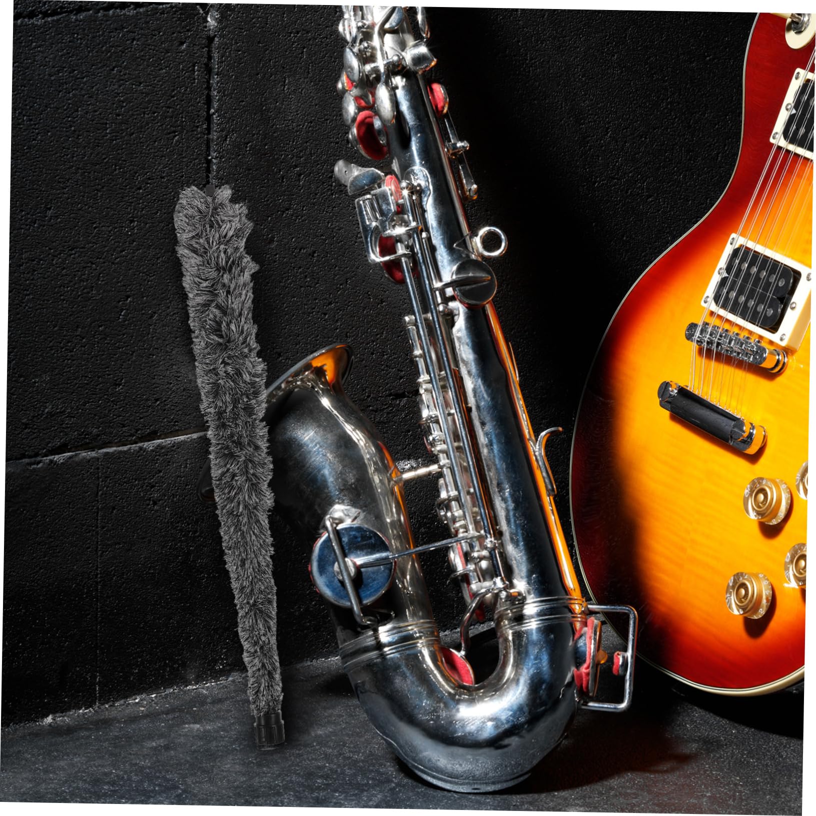 Abaodam Durable Saxophone Cleaning Brush Portable Instrument Care Tool for Maintenance Strong Water Absorption present for Beginners Simple and Easy to Use