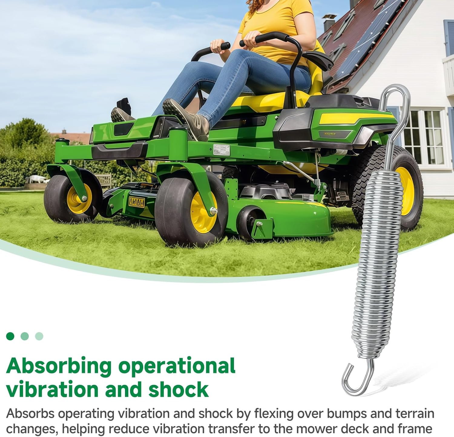 TCA20647 Deck Extension Spring, Compatible with John Deere Z710, Z720, Z910, Z920, Z930, Z950, Z960, and Z970 Series Lawn mowers
