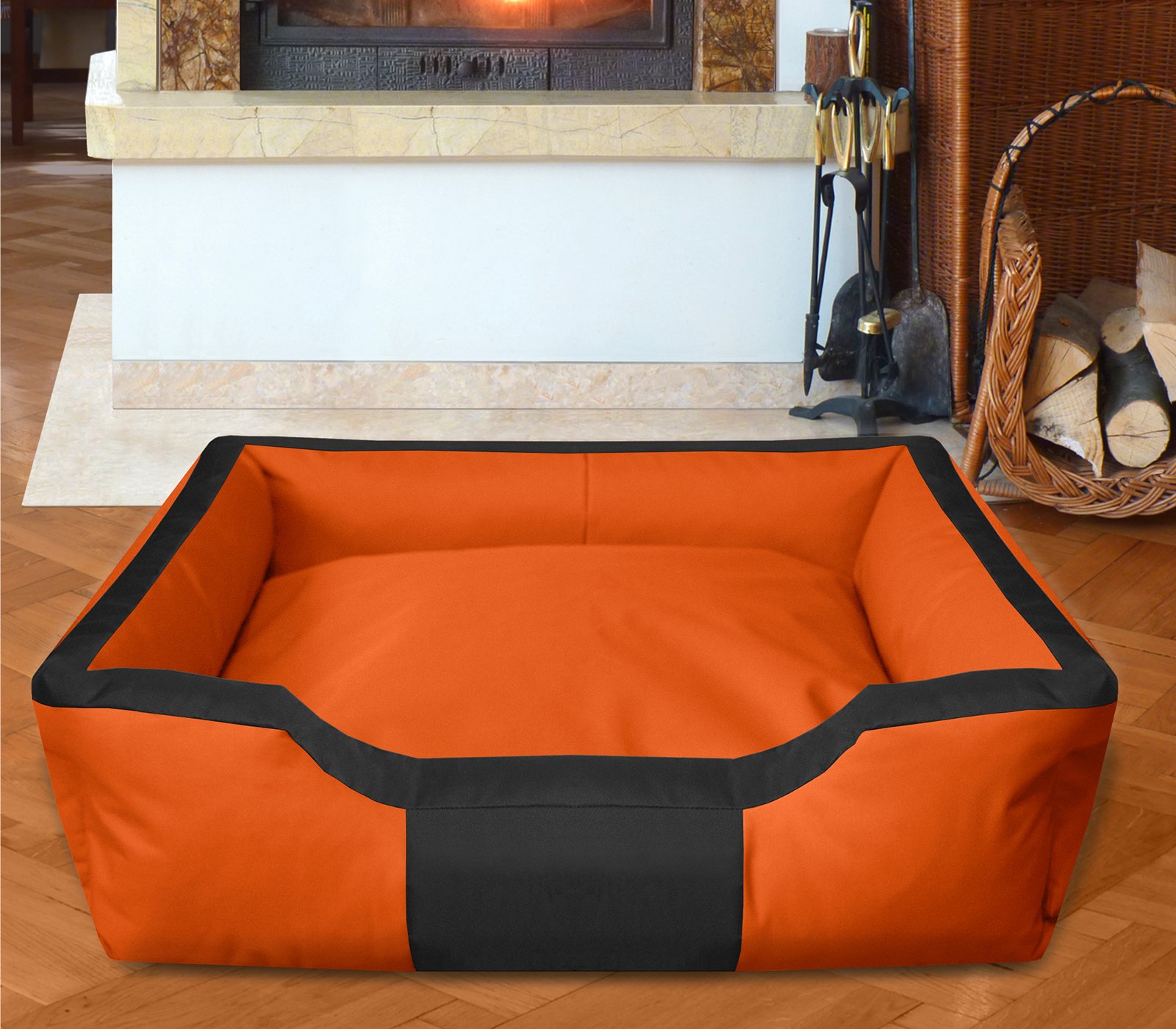 PetLux Luxurious Super Soft Reversible Bed for Indoor Cats, Dog Bed for Puppy and Kitty Round Bed, Sofa, Basket for a Dog & Cat (Orange with Black, M) (B0C1SVJQSY) Amazon Price History, Amazon Price Tracker