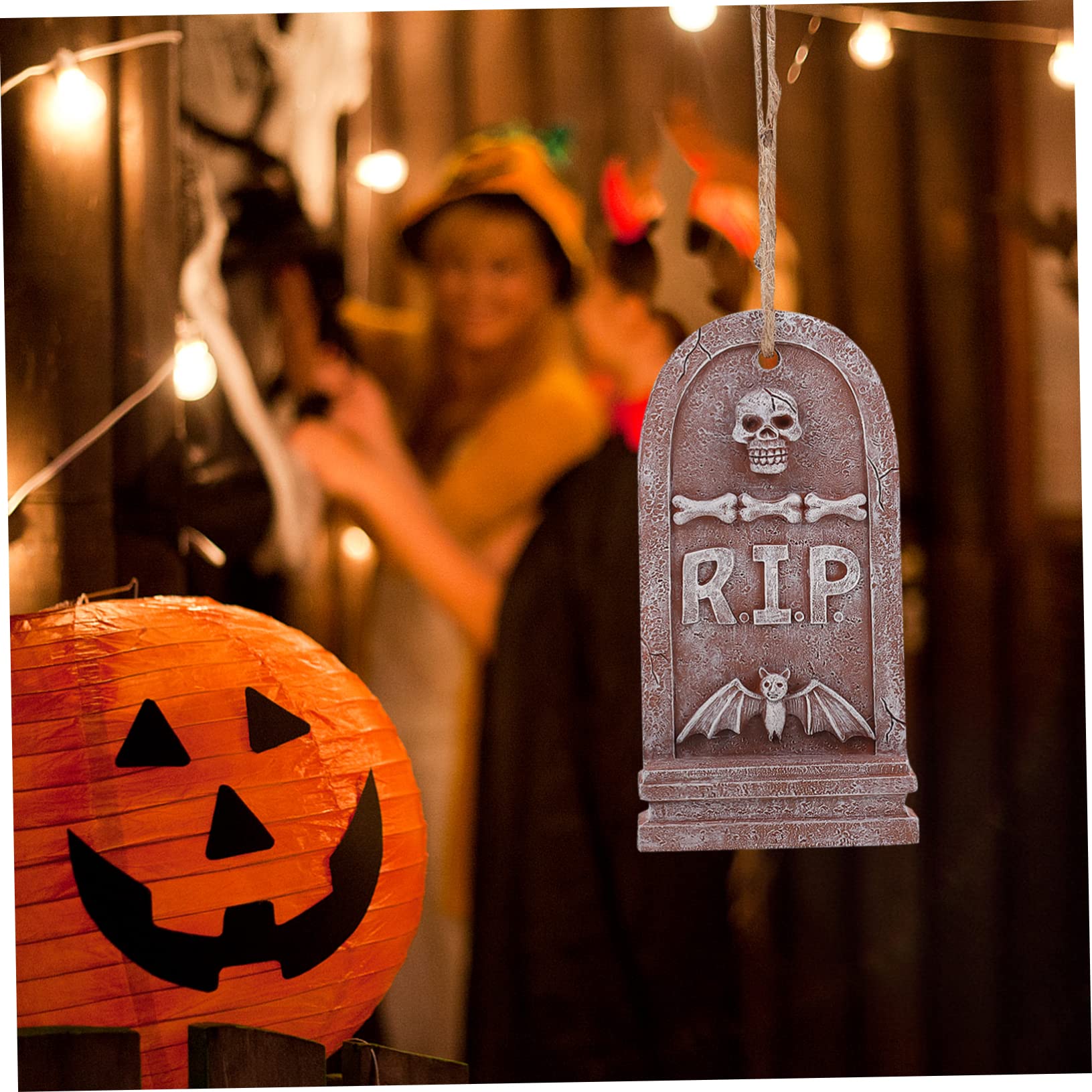 Tofficu 3stücke Halloween Resin Grabstein Dekoration Anhänger Für Und Außendekoration Gruselige Halloween Schaffen Mit Hochwertigem Resin Für Partys Und Festliche Anlässe
