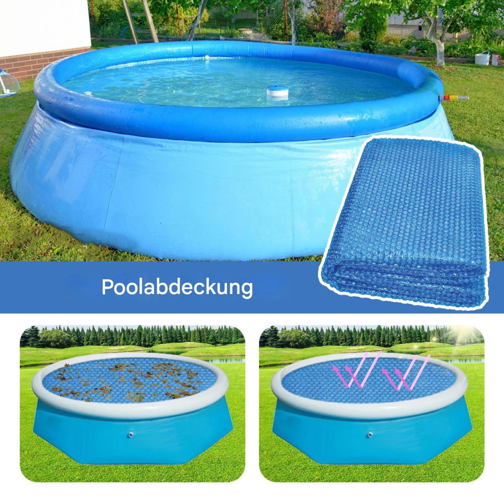 Couverture Solaire Bâche à bulles anti-poussière