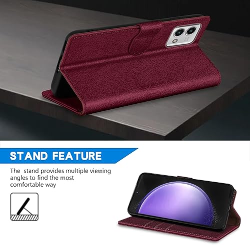 Miniatura 5 de ZZXX Funda tipo cartera para Motorola Moto G Stylus 5G (2023) con bloqueo RFID, ranura para tarjeta, funda protectora de piel magnética plegable