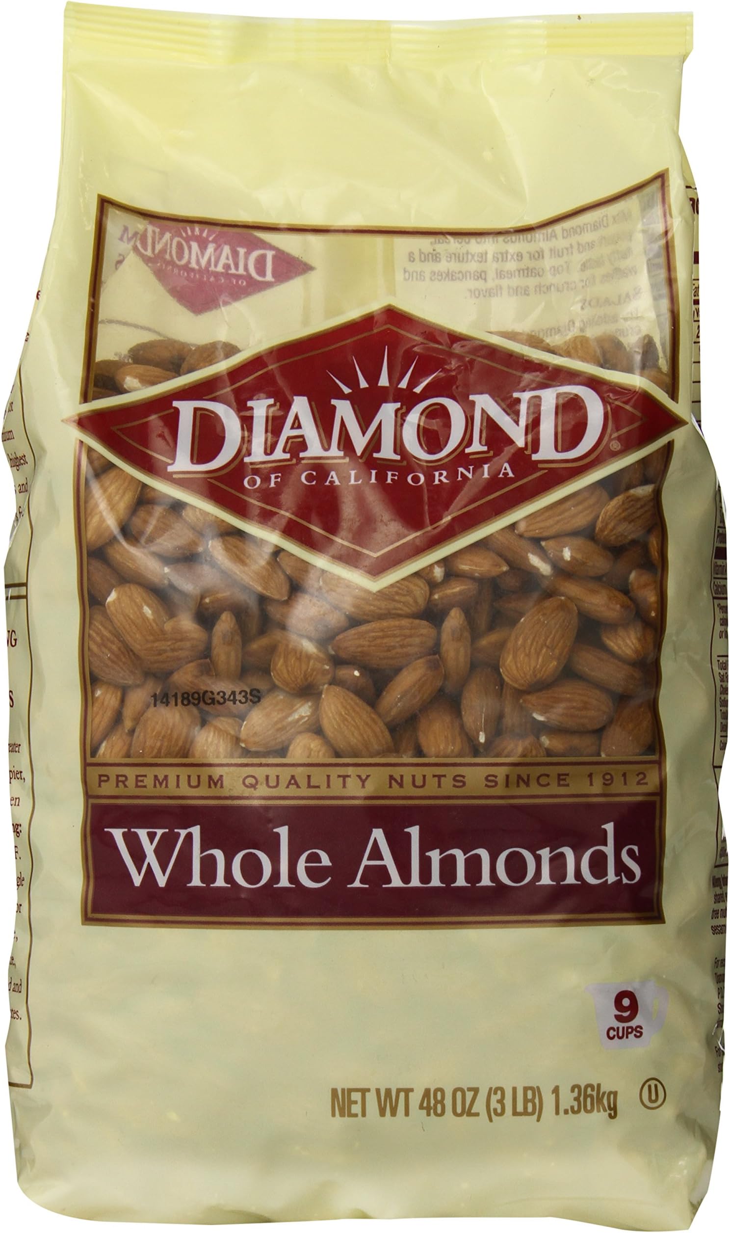Diamond of California Whole Almonds, 48 Ounce