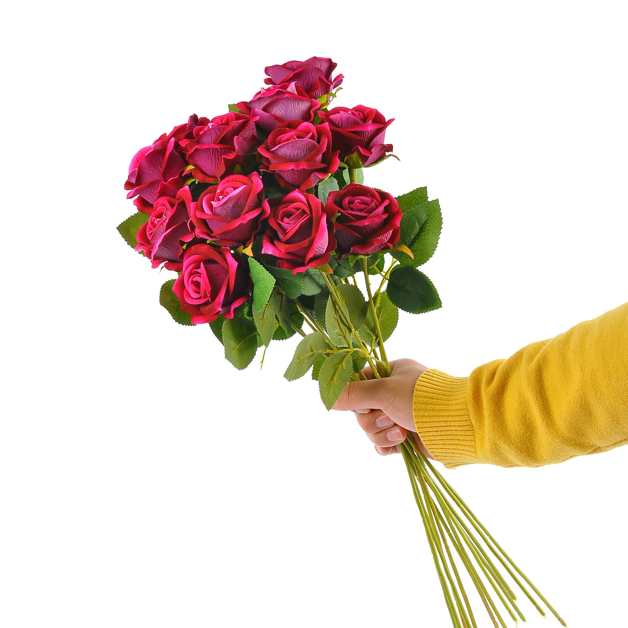 Composizione floreale in raso rosa tenue in vaso, bouquet da sposa, rosa artificiale con nastro di raso, decorazione per la stanza rosa cipria, eleganti fiori in raso - Italia