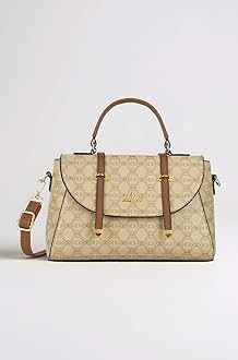 Women's Mono Beech Flap Satchel Bag | Satchel Handbag for Work | Ladies Purse | Stylish Shoulder Bag | Gift for Women