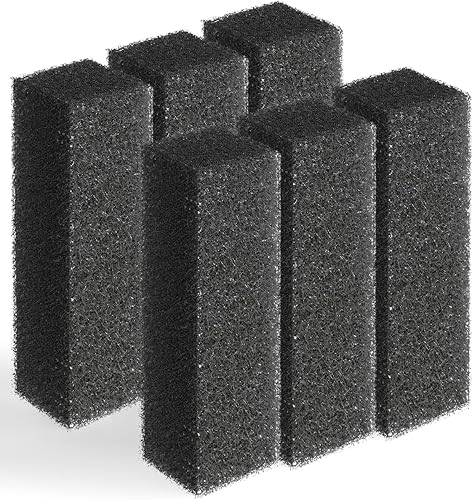 Miniatura 1 de Pawfly 6 almohadillas de filtro de carbón activado para Aqueon QuietFlow LED PRO filtro de energía de acuario modelo 10 mini pecera esponja de