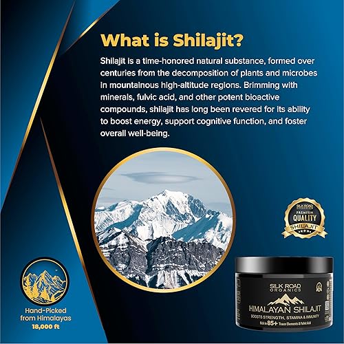 Miniatura 2 de Resina Shilajit pura del Himalaya 1.76 oz Shilajit natural con más de 85 minerales traza ácido fúlvico y húmico para apoyo inmunológico, enfoque y