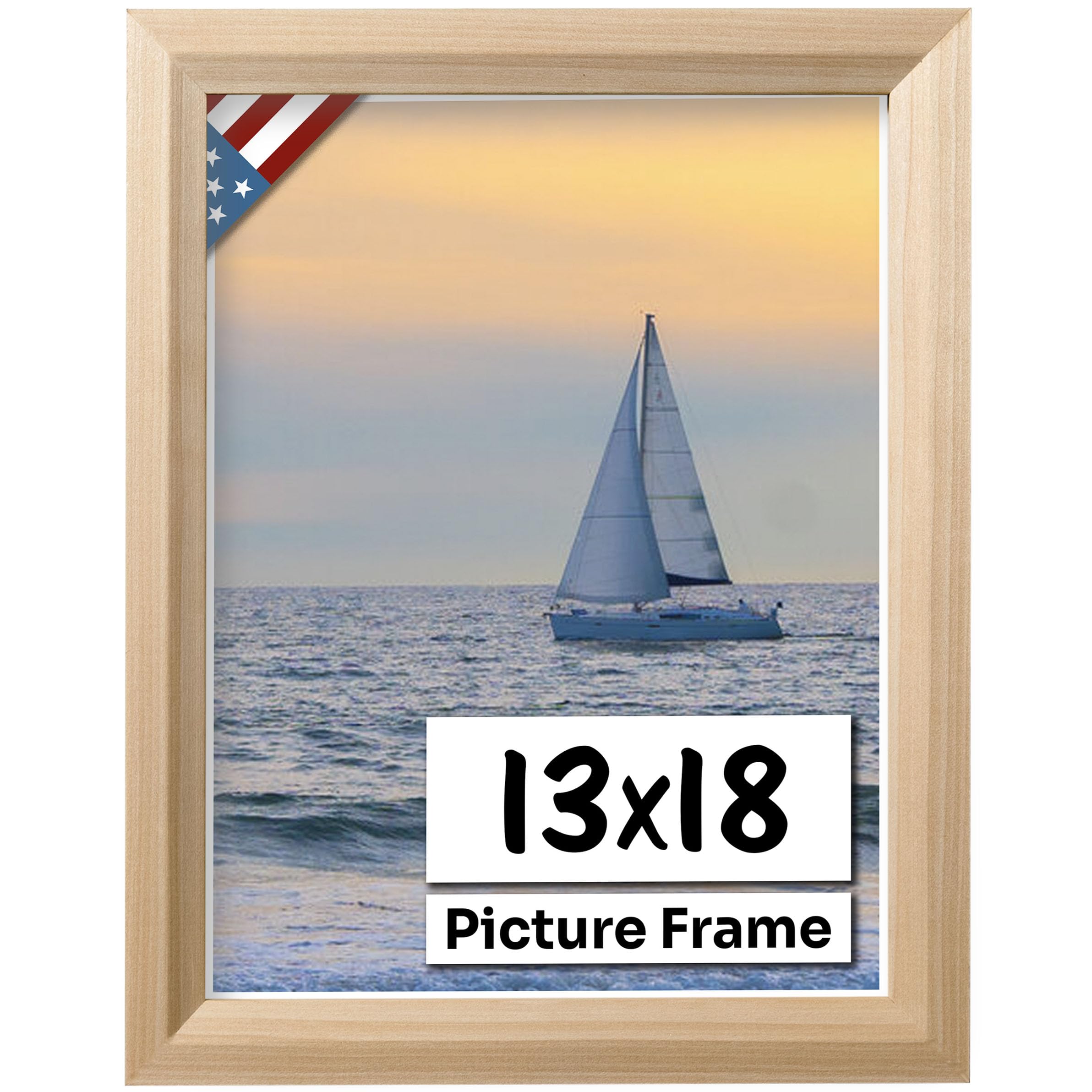 Unfinished Raw Wood 13x18 Picture Frame