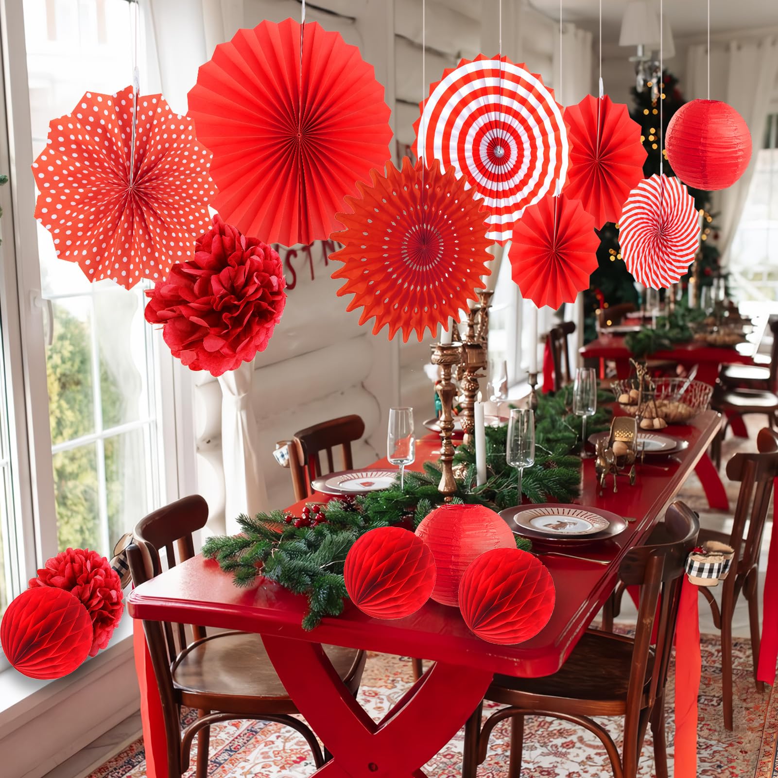 SUNBEAUTY Deco petrol papier decoratie lampion