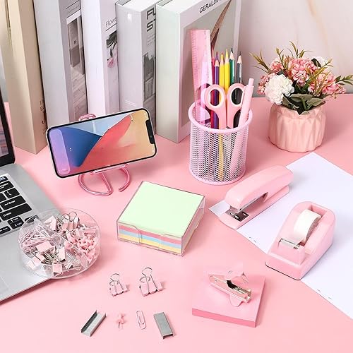 Miniatura 7 de Paquete de 12 accesorios de escritorio y suministros de oficina, incluye grapadora, tijera, removedor de grapas, dispensador de cinta, bolígrafo,