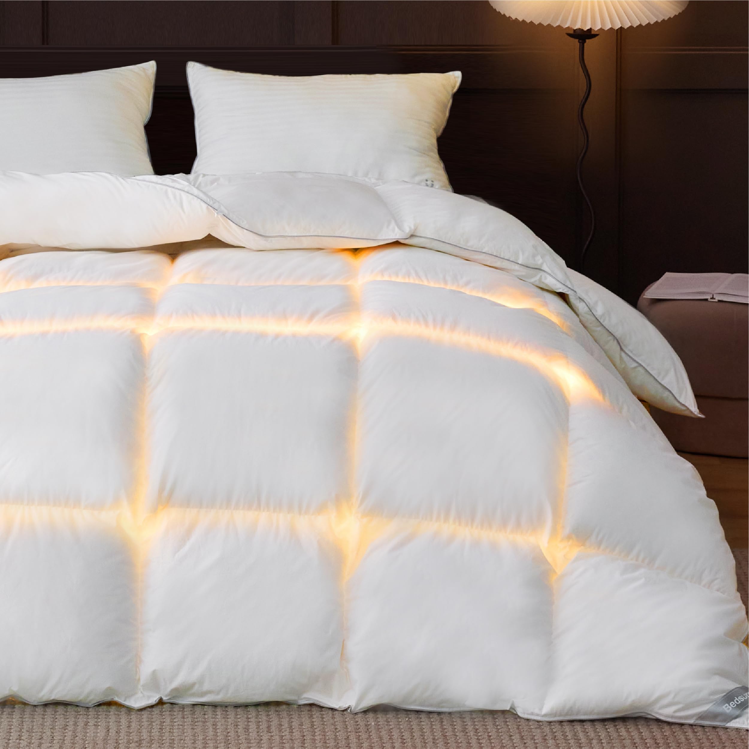 BEDSURE Daunendecke 200x200 Winter Bettdecke Winterdecke aus 90 Daunen / 10 Federn 1760 gr