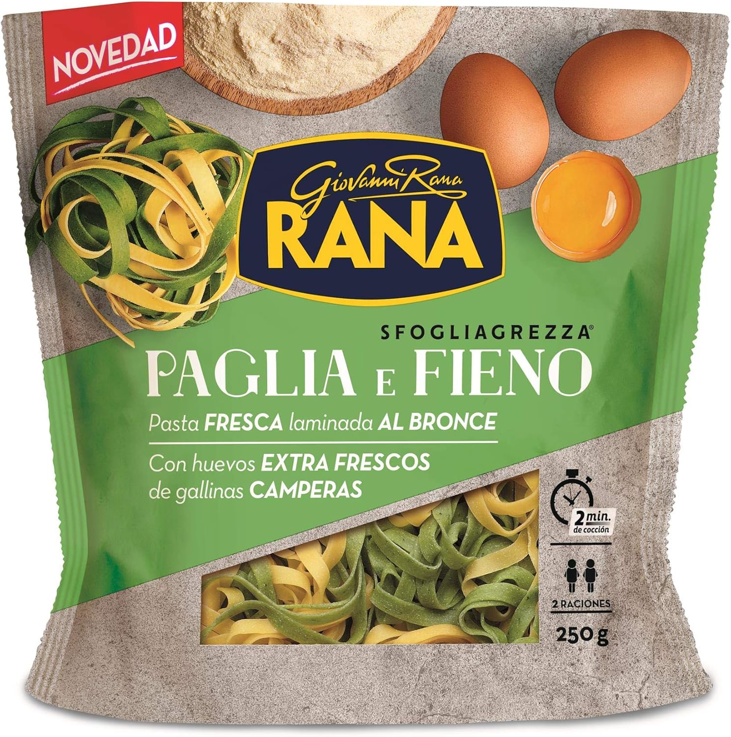 RANA pasta fresca plagia e fieno laminada al bronce bolsa 250 gr