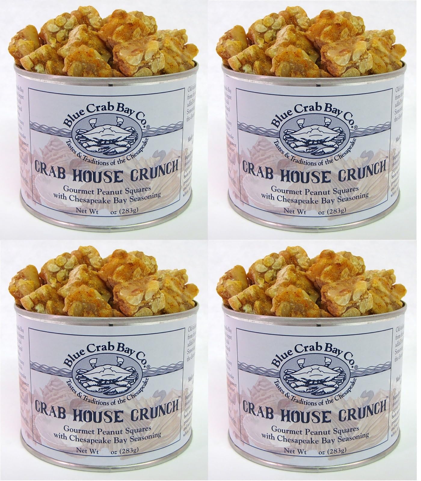 Blue Crab Bay "Crab House Crunch" - 9 Oz. Tins (Pack of 4)