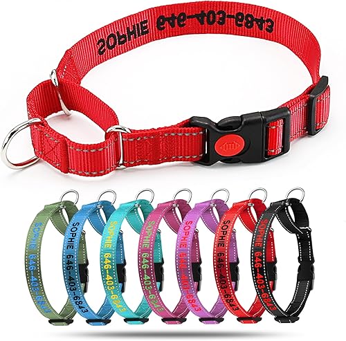 Miniatura 2 de Collar de Martingala personalizado para perro, collares de Martingala reflectantes con hebilla, collares de perro Martingala de entrenamiento