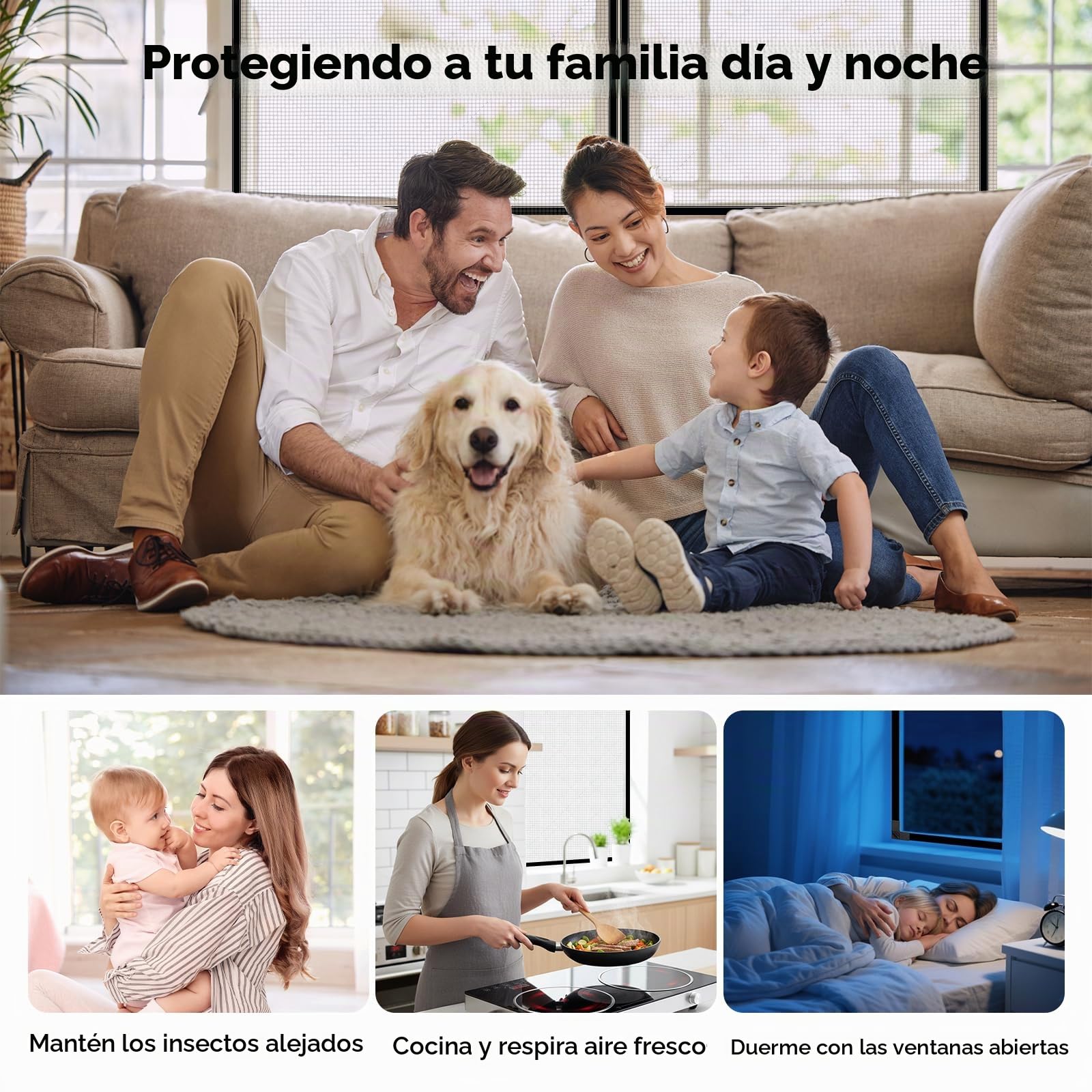 auvstar Mosquitera para Ventana con Cierre Magnético 150x200cm Recortable | Sin Perforaciones,Reutilizable,Tela Mosquitera,Para Sala de Estar,Dormitorio,Patio,Balcón