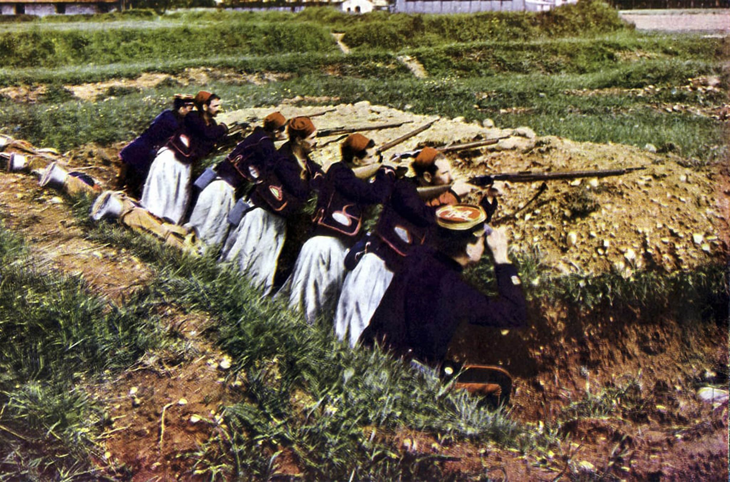 ARTXLXXBN Famous Painting Art Wall Decor Abstract Art Picture Zouave Infantry Troops of the French At Barcy by Jules Gervais Courtellemont Animal Pictures for Home Decor 60x90cm