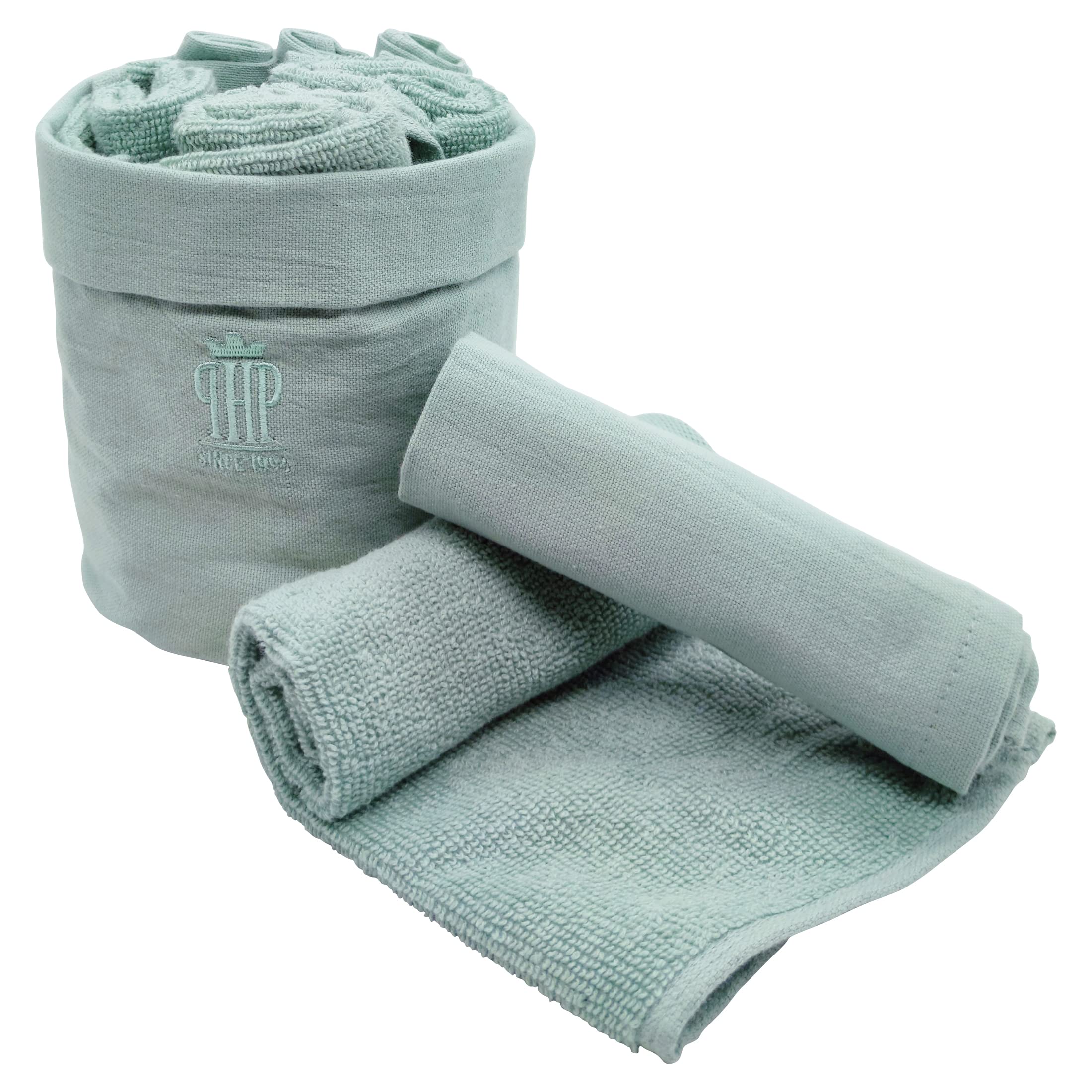 Cestino Joy Con 8 Lavette - 4 In Spugna E 4 In Tessuto Per Pulizie