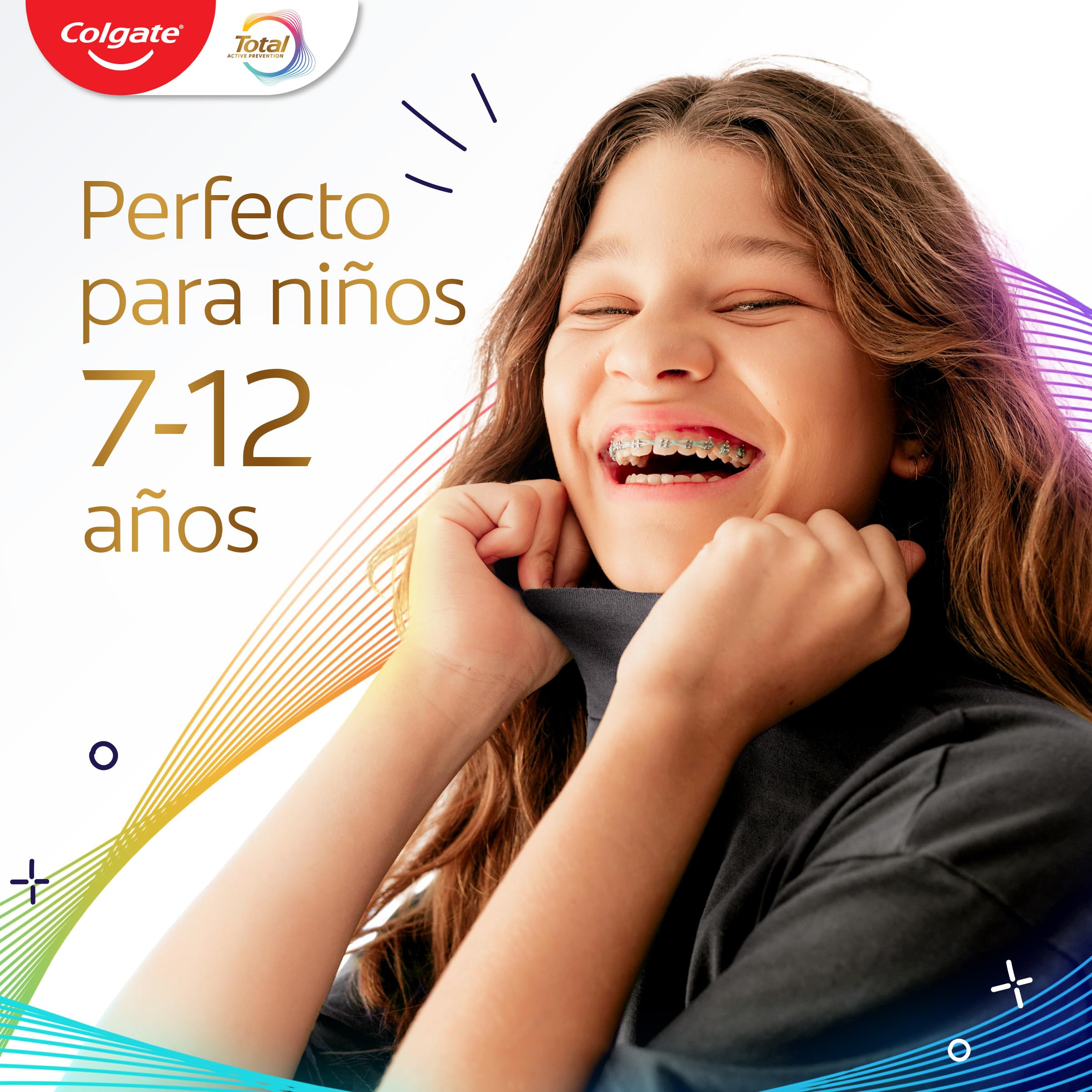 Colgate Total Junior | Children's Toothpaste | Complete Protection | Contains Fluoride | Anticaries Protection | Antibacterial Ingredients | Recyclable Product | Pack 12 Units x 50 ml