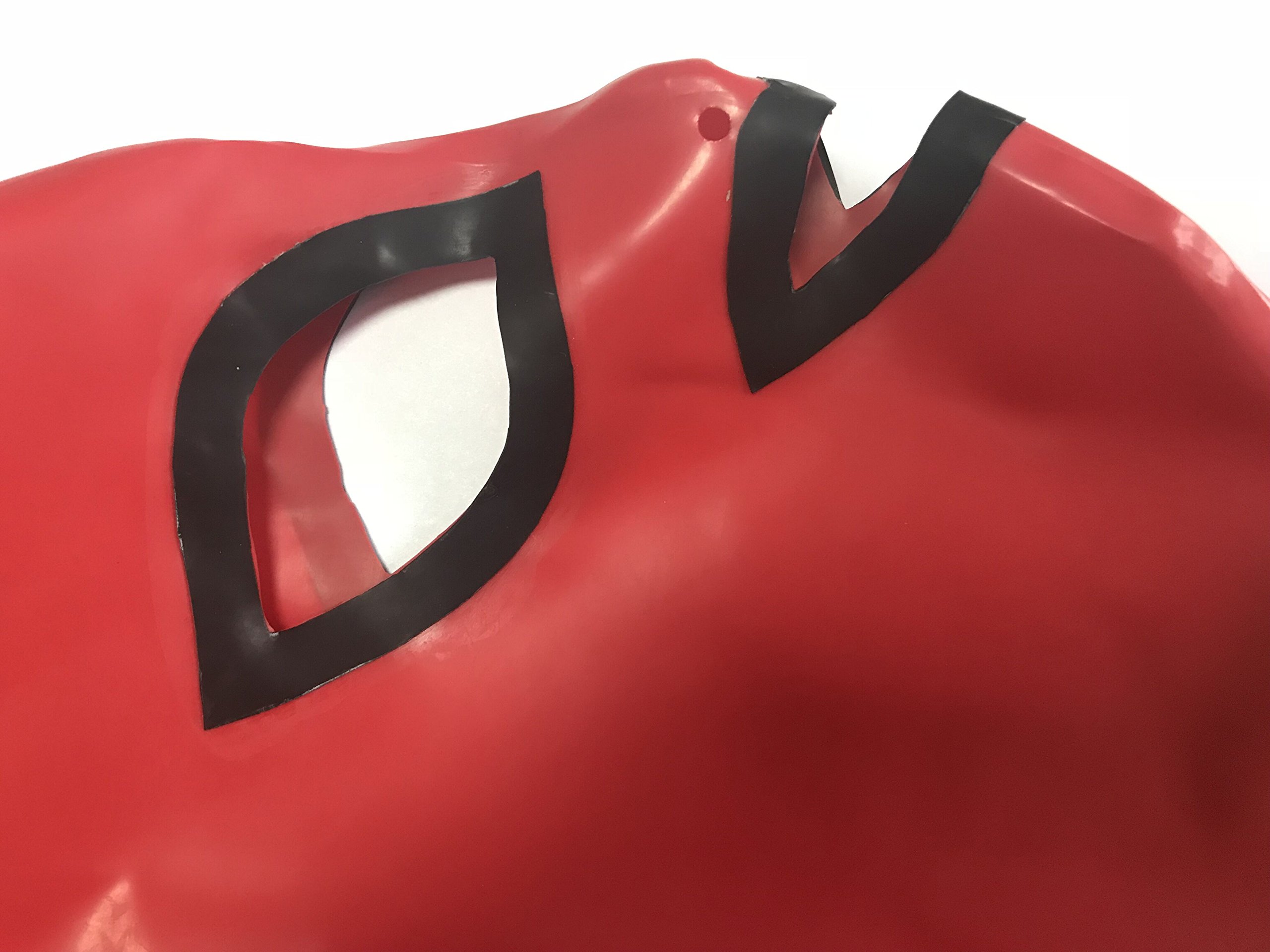 MFMYEE 100% latex Mask SM Fetish Full Red Bondage Mask, Role Play Mask