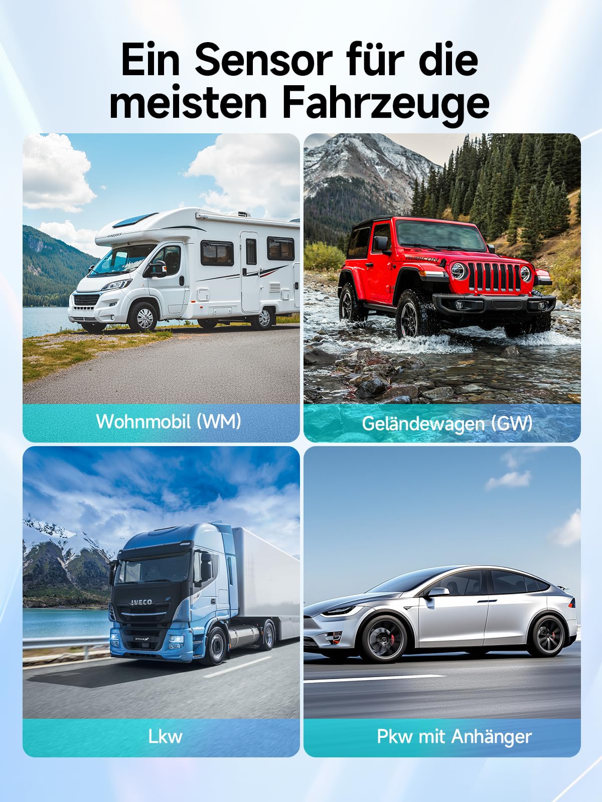 Moman Motorrad TPMS 4 Sensoren Reifendruck-Kontrollsystem mit App, Reifendruck & Temperatur Monitor mit Alarmfunktion, Nur iOS & Android Kompatibel