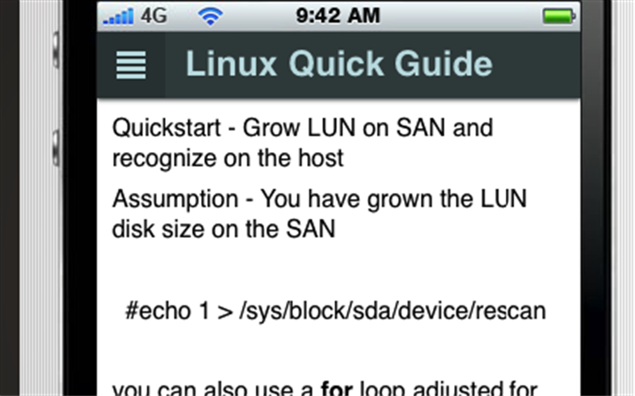 Linux Pocket Reference App on Amazon Appstore