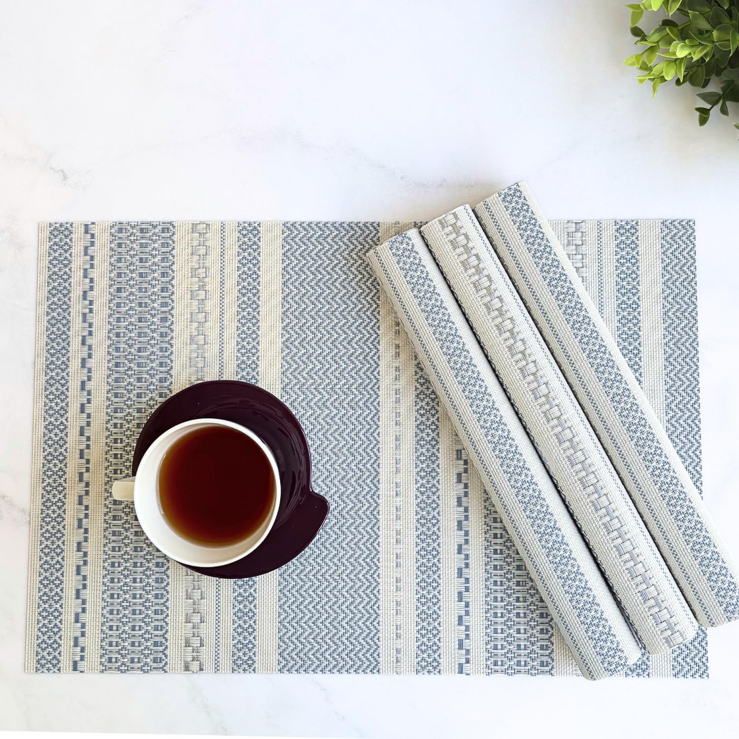 Livmodern Dining Table Mats - Midnight Bloom Set -13