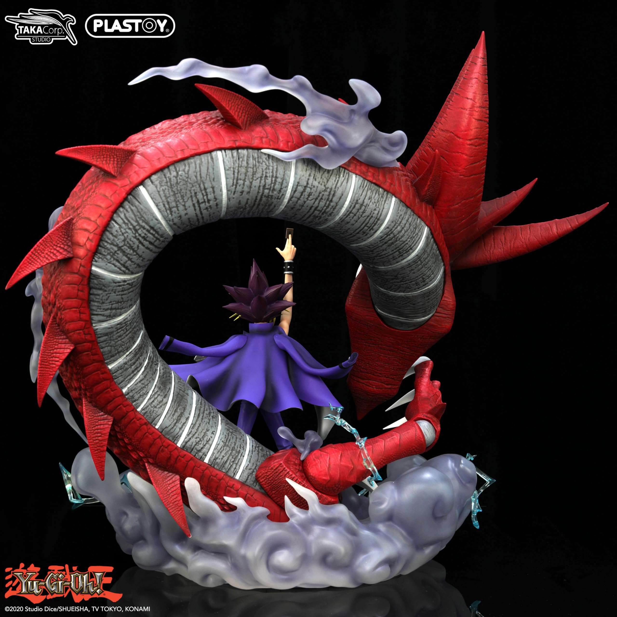 Plastoy Yu-Gi-Oh! Figurina Yami Yugi e Slifer - Plastica - 50 cm